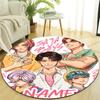 Spersonalizowany Okrągły Dywanik Biurowy K-KPop Demon Hunters - Idealny pod Matę, Krzesło Biurowe i Więcej - Idealny Prezent na Urodziny i Święta