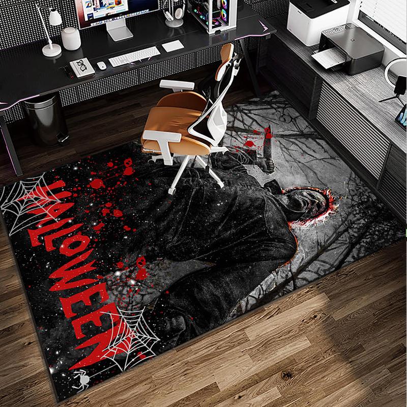Horror Movie Characters Collage Office Rug Chair Mat, Game Carpet, Suitable for Front Door, Bedroom, Living Room, Desk, Holiday Gift
