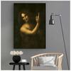 John by Leonardo da Vinci Posters and Prints Wall Art Canvas Painting for Living Room Home Decor Famous The Baptist St.
