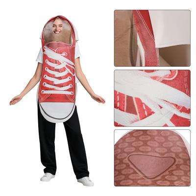 Heißes Halloween neues Paar Canvas Schuhe und Bekleidungsset lustige Parodie Partykostüme Bühnenkleidung