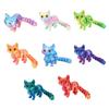 3D Printed Cats Flexible Joint Articulated Cats Fidgety Toy Desktop Pet Ornament Realistic Hairless Cats Figurines