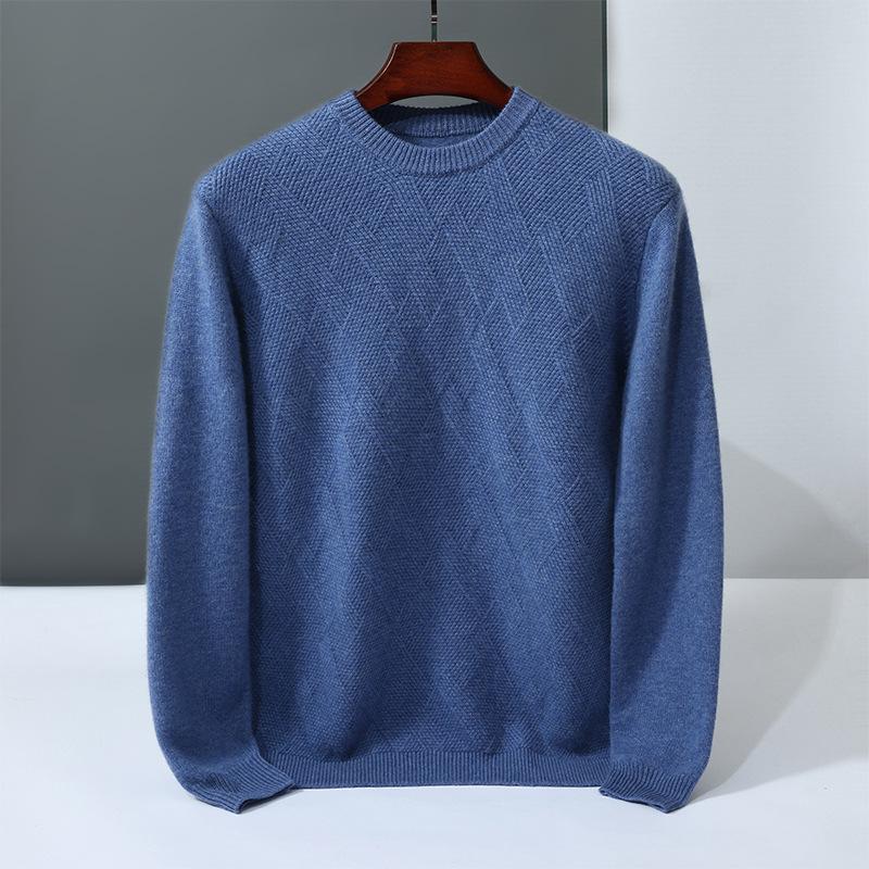 Seat knitted cashmere sweater thickened crew neck knitted sweater youth sweater new cashmere sweater men's