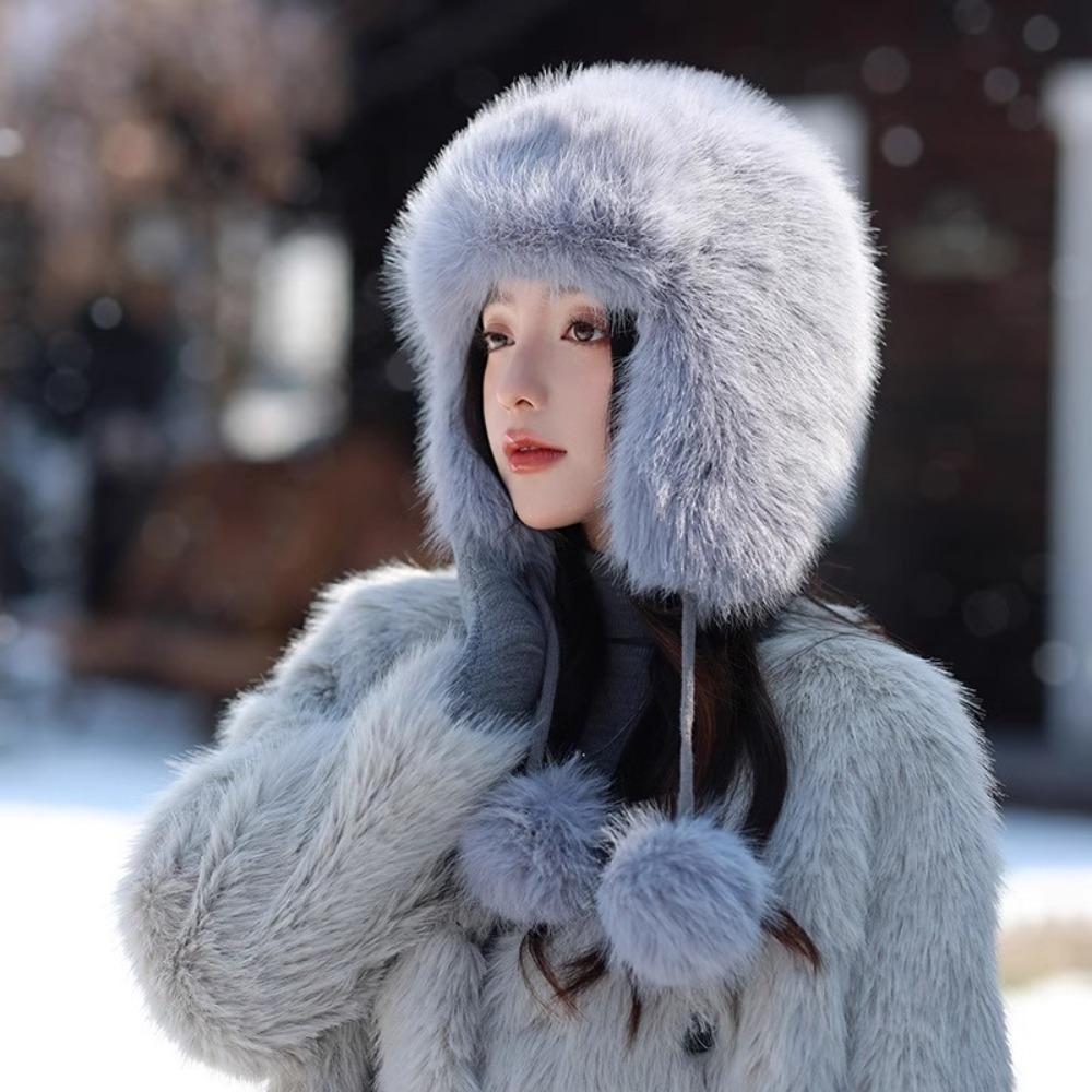 

Милая шапка с помпонами и ушками тигра, теплая зимняя шапка-пуловер, новая повязка на голову для велоспорта, катания на лыжах серый