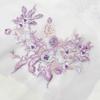 3D Flowers 3D Embroidered Patches Flower Lace Mesh Lace Sewing On Patches Colorful Sequined Elegant Beaded Lace Applique