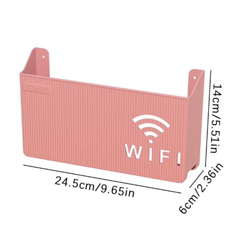 Kabelloser WLAN-Router-Regal-Aufbewahrungsbox Wandmontage ABS-Kunststoff Organizer-Box Kabel-Stromhalter Organizer-Box Heimdekoration