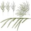 40Pieces Faux Pine Stems For Christmas Tree Decors Realistic Needle Weather Resistant Long Time Holiday Ornament