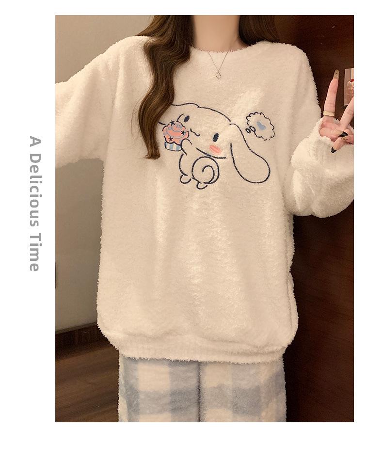 Dámská útulná fleecová zimní pyžamová souprava - Měkká, silná a hřejivá