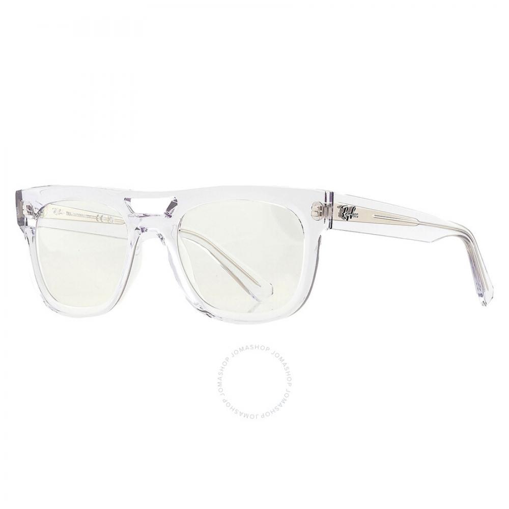 Ray Ban Phil Bio Based Transitions Clear Blue Photochromatic Square Unisex Sunglasses Rb4426 6726mf 54