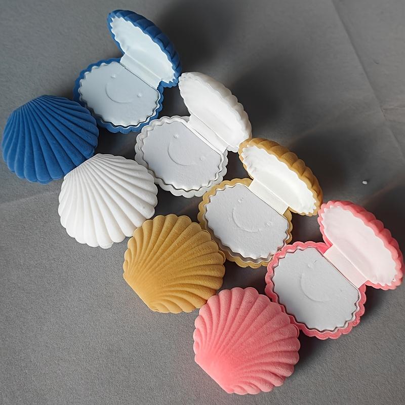 12pcs Shell Velvet Jewelry Gift Boxes Packaging Box Multi-Colors Necklace and Earring Jewelrys Pendant Organizer Display Cases