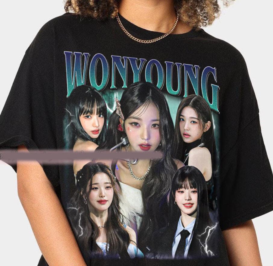 Ограниченная футболка K-pop IVE с Вонён, футболка IVE, мерч K-pop, унисекс футболка M