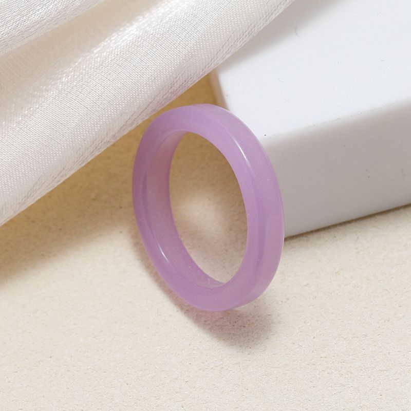 

Круглые кольца Квадратный кристалл Прозрачный красочный простой геометрический полимерный акрил 2cm