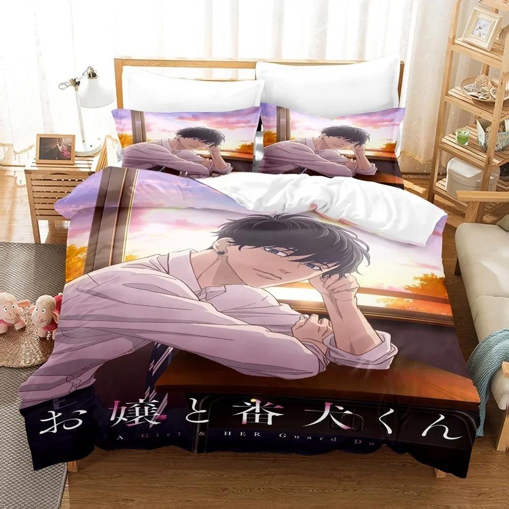 Comfortable Anime Print Bedding Set With Duvet Cover And Pillowcases Single Twin Full Queen King Sizes For Adults And Kids
