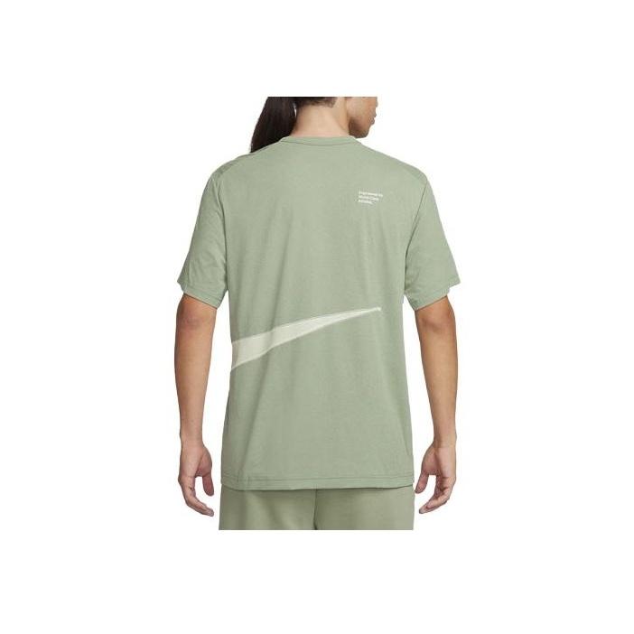 Nike Dri-FIT UV Hyverse Logo Print Round Neck Sports Short Sleeve T-Shirt Men Tops Oil-Green FB8579-386