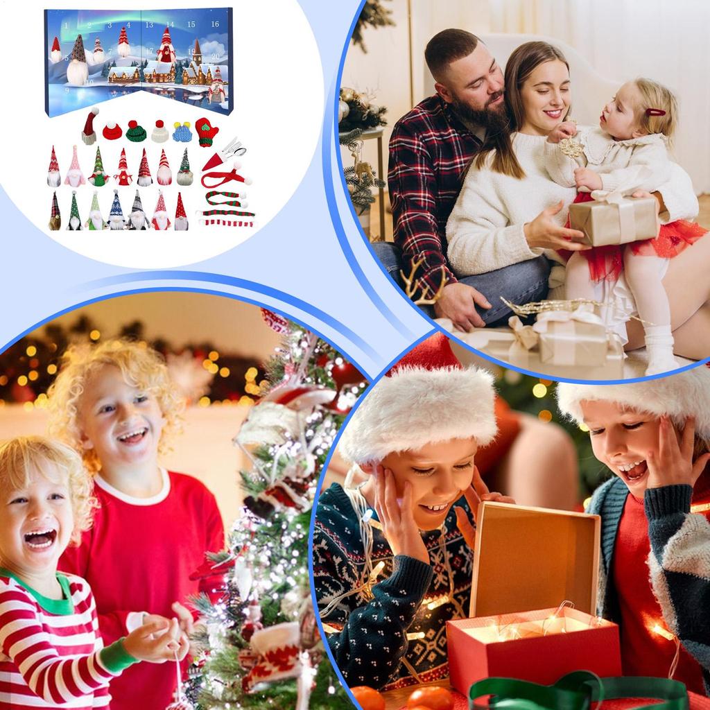2025 Christmas Gnome Countdown Calendar Advent 24 Days Countdown Calendar Festive Toy Decor Ornament Planner For Teen Kids
