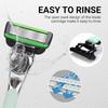 Safety Razors Safety Shaving Razors Metal Razors with 5 Safety Razors Blades,Ecofriendly Razors with Ergonomic Handle