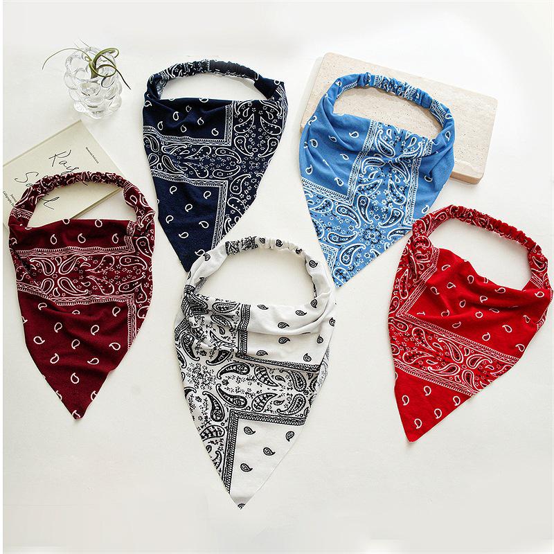 European & American Retro Triangle Headscarf: Stylish, Versatile, Durable & High-Elastic Women's Hair Band