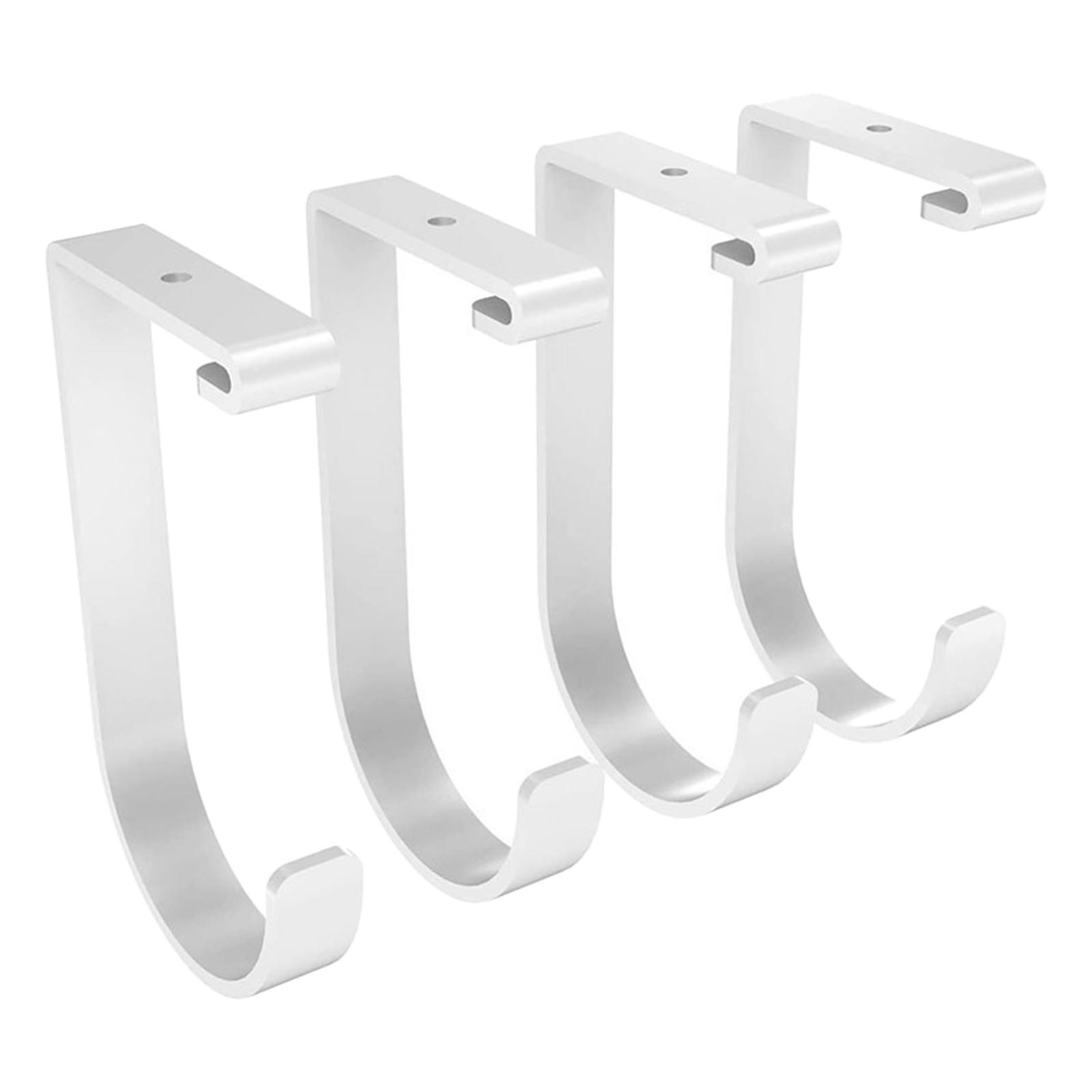 

4x Garage Storage Hooks Bike Hooks Multipurpose Easy Installation Heavy Duty Flat Hooks Utility Hooks for Indoor Bike Home белый