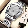 BINBOND Iron Man's Mask Luxury Quartz Watches For Men Luminous Waterproof Precise Men's Watch Stainless Steel Casual Reloj