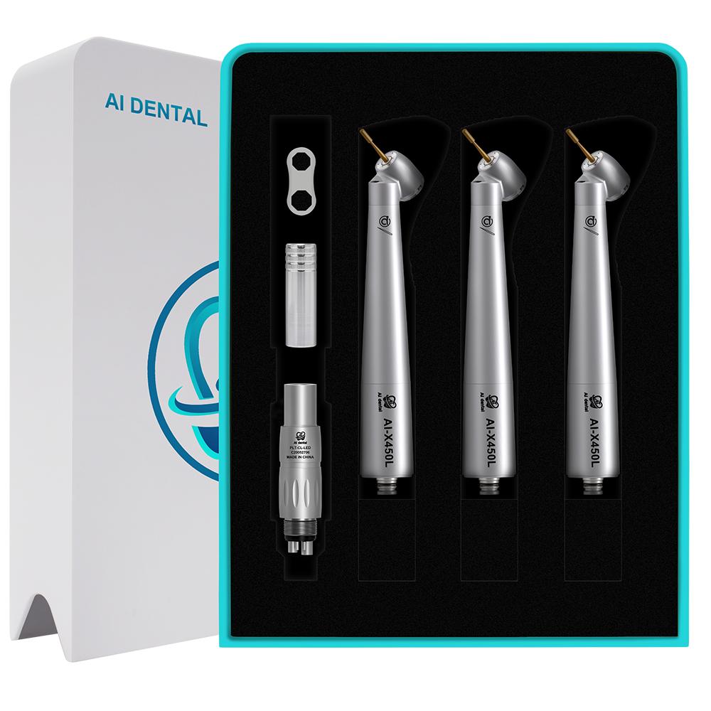 Dental Air Turbine Kit S3 3pcs N-type Connector High Speed Handpiece With Fiber Optic For Clinic