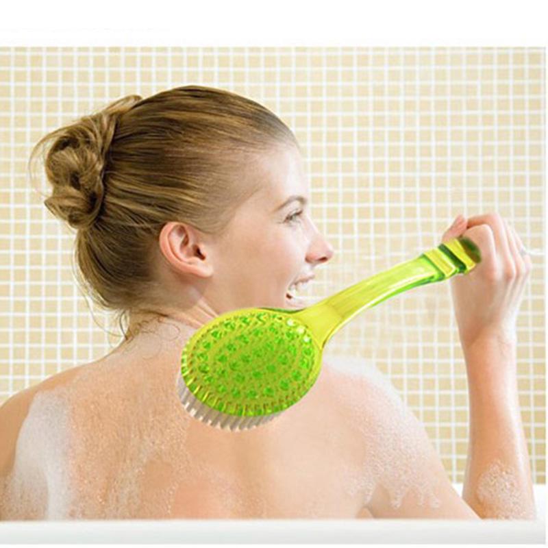 Long-handled Shower Brush for Back Scrubbing, Bathing, and Body Exfoliation