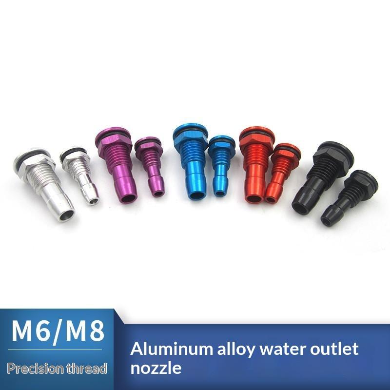 M6/M8 Rc Boat Aluminum Nozzle Water-Cooled System Parts Thread Nozzles For Rc Boat Fuel Esc Motor Nipple