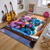 Colorful Tiger Cubs Sipping Tea Patterned carpet, suitable as a non slip play mat for the living room and bedroom sofa