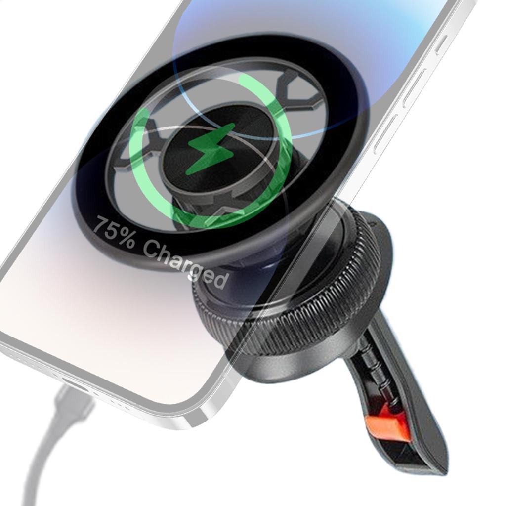 Magnetic Vacuum Car Phone Holder Zinc Alloy Car Dash Phone Mount Multifunctional Car Phone Vent Automobile Cradles