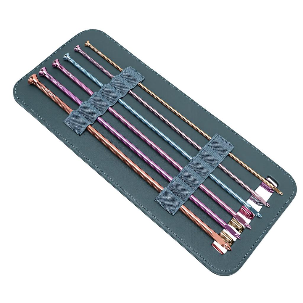 12 Pcs Tunisian Crochet Hook Set 3 10mm 24cm Long Colorful Aluminum Crochet Hooks with Portable Storage Bag for Coaster