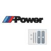 For BMW M M3 M5 POWER E90 E92 E93 F20 Sticker 3D Metal Auto Front Grille Badge Decoration Car Emblem Modification Accessories IH2