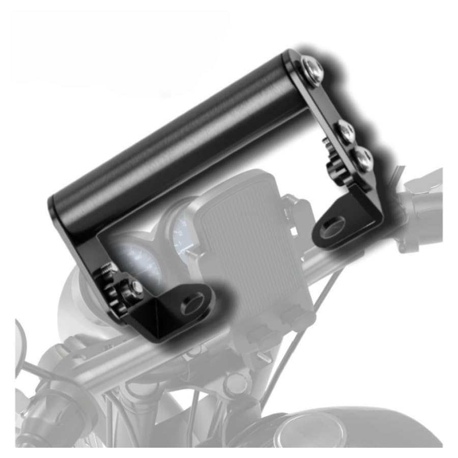Bruce Shark Motorcycle Handlebar 22mm M8 Handlebar Brace Black & Brace, Universal, 360° Adjustable, Bolt, Bar, Universal, Landscape/Portrait