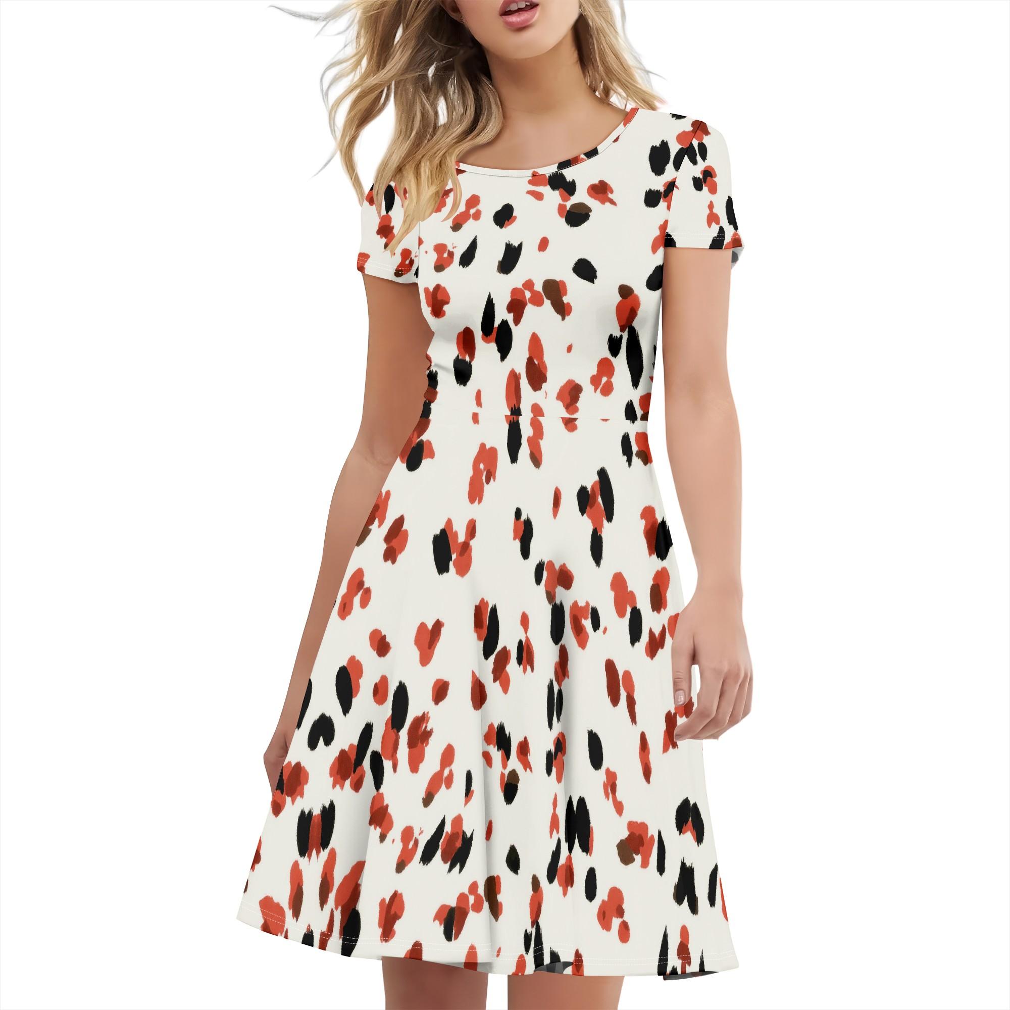 

Женское летнее повседневное платье-футболка с коротким рукавом, платье-свинг, модное повседневное платье с круглым вырезом, одежда 6XL