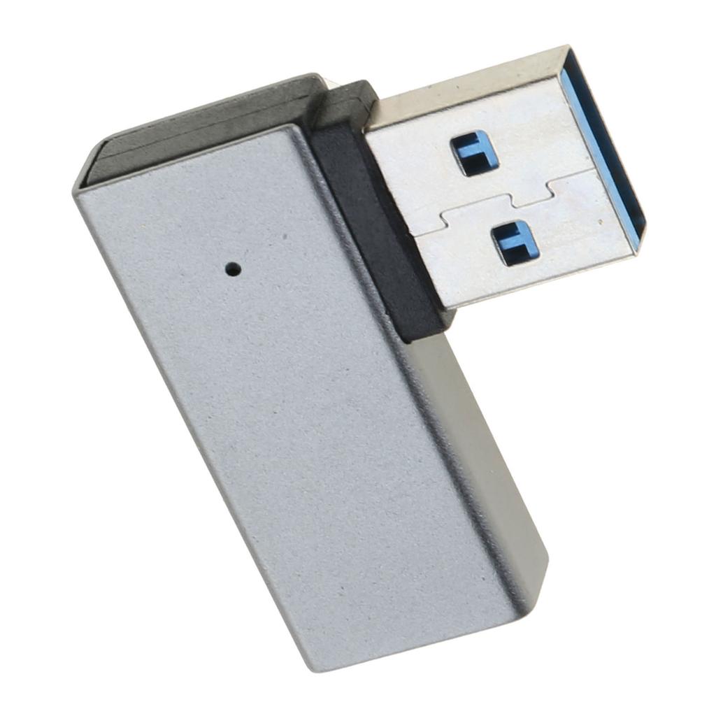 Portable USB Expansion Adapter USB 3.0 Right Angle Male To Female Converter Fast Data Transfer Rates Up To 5Gbps Black
