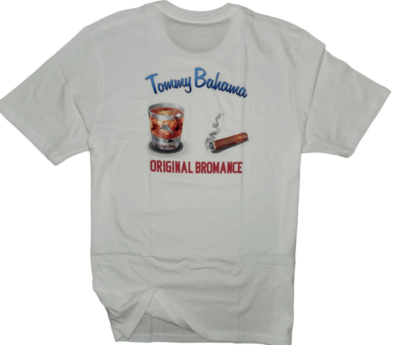 Men s T-Shirt -Tommy Bahama -ORIGINAL BROMANCE--Sizes Medium -100% COTON -NEW 3XL