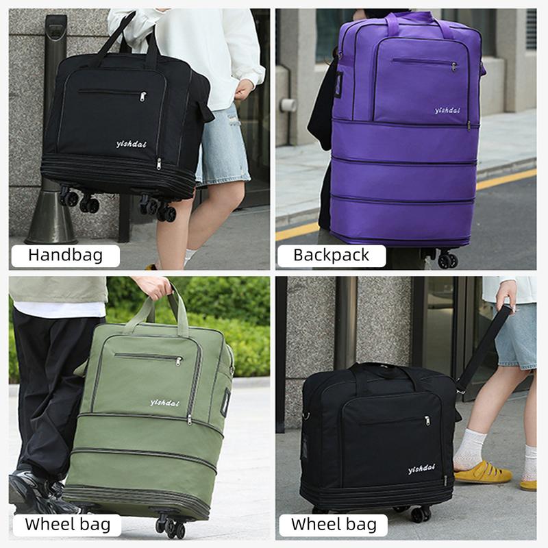 2/3/4 layer Folding Universal Wheel Luggage Bag, Shoulder Travel Bag, Female Large-capacity Storage, Moving, Can Be Packed As A Checked Bag