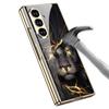 Luxury Plating Painted Glass Case For Samsung Galaxy Z Fold 7 6 5 Higher Lens Protective Plastic Cover For Galaxy Z Fold7 Case