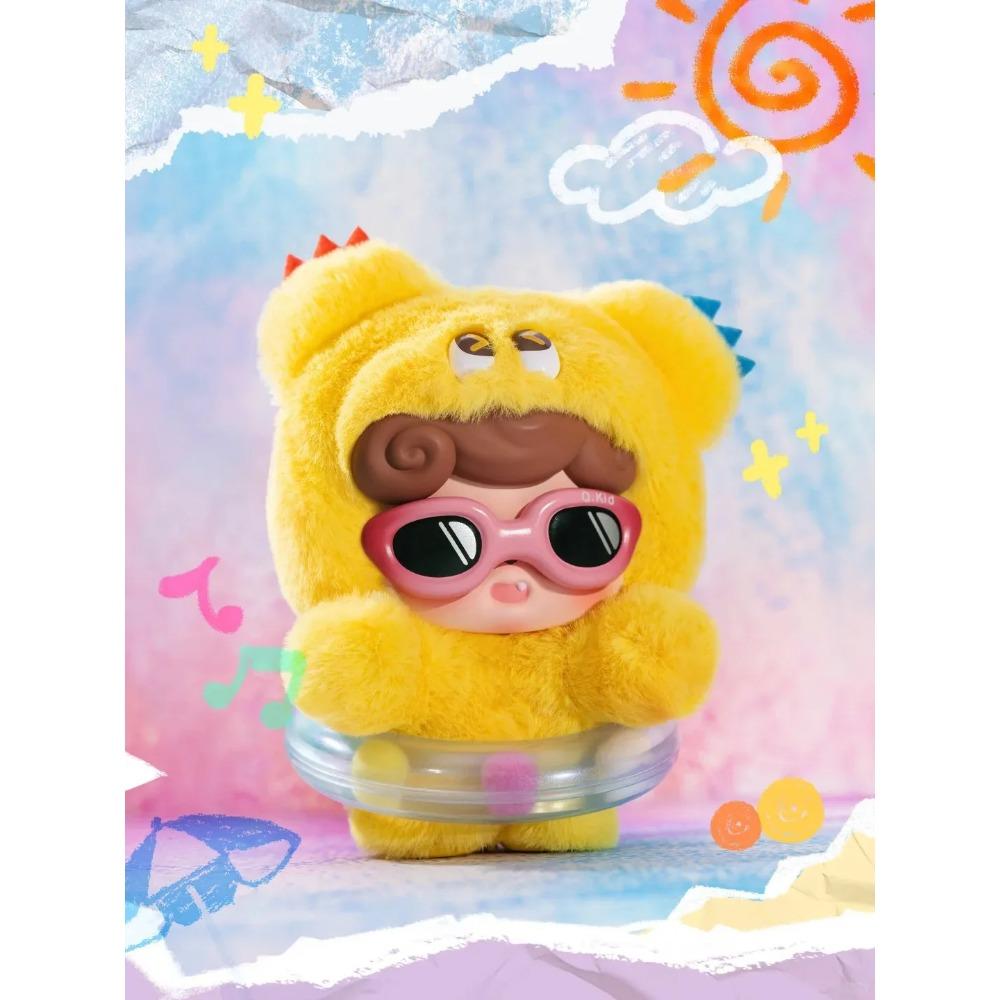 Originální Q.Kid Emoční chlupatá monstra Série Slepá krabička Roztomilá vinylová panenka přívěsek Mystery box Kreslená dekorace Hračky Narozeninový dárek