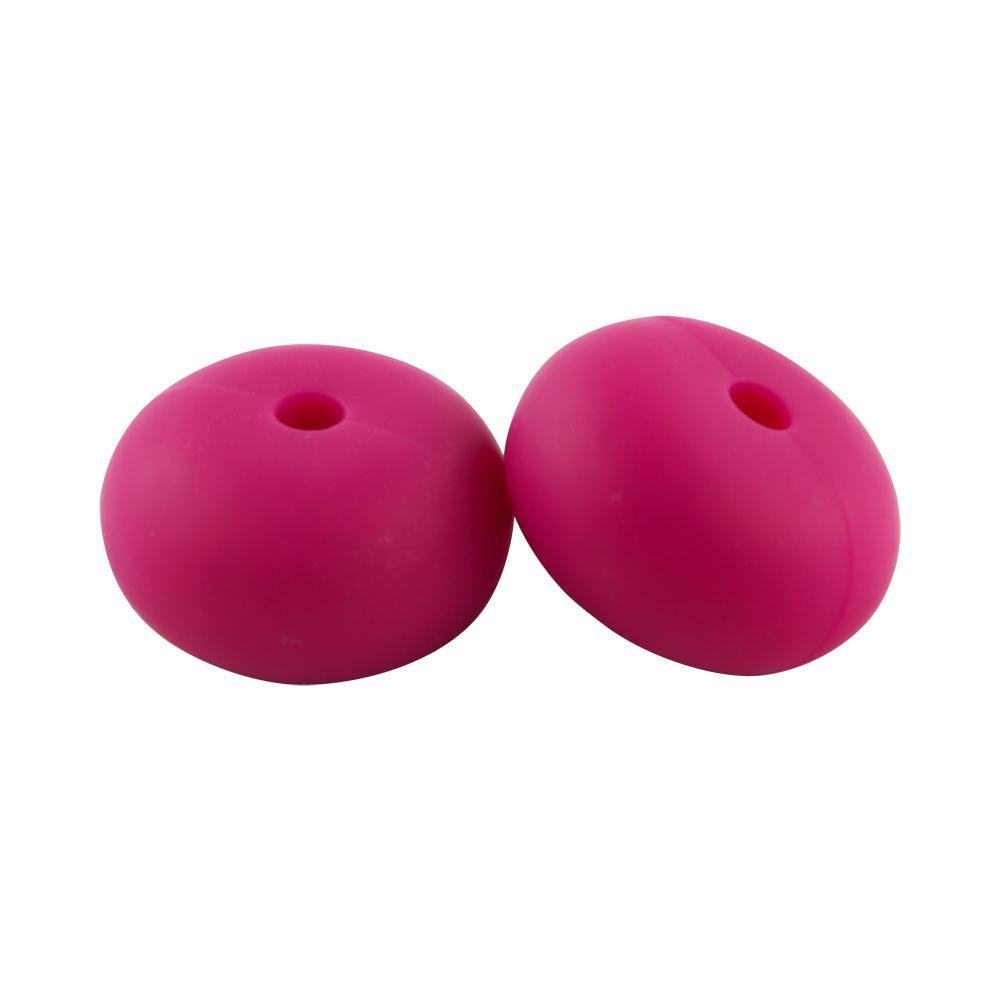 25Pcs/lot 14mm Abacus Silicone Lentil Beads Loose Bead For Jewelry Making DIY Jewelry Accessories Keychain Beaded Pen Bracelets