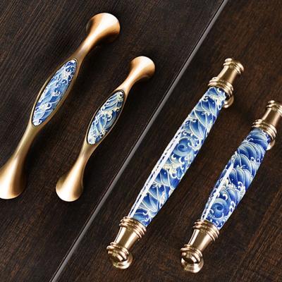 2 szt. Wysokiej klasy Luksusowe Uchwyty Eleganckie Współczesne Europejskie Ceramiczne Gałki Ceramiczne Minimalistyczny Design Uchwyty do Szafek Kuchnia