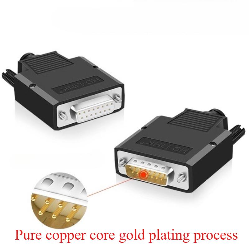 DB15 Soldering-free Connector Industry 2 Rows 15Pin Breakout Connector DB15 Male Female Plug D-SUB Terminal Adapter