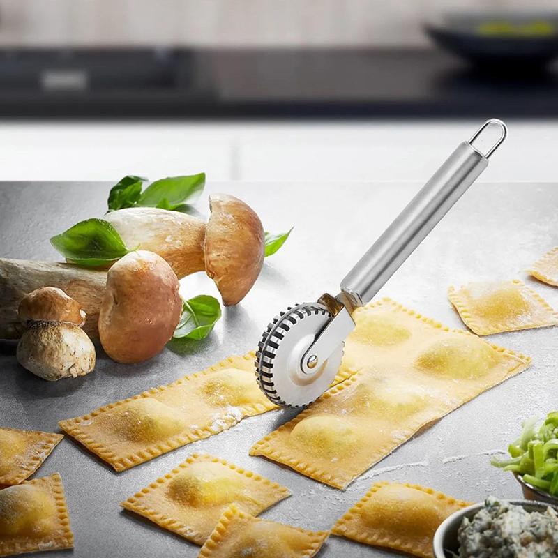 Stainless Dumpling Embossing Side-Embossed Biscuit Mold Hand-Cutting Machine For Baking Pastry Decoration Rolling Wheel Tools