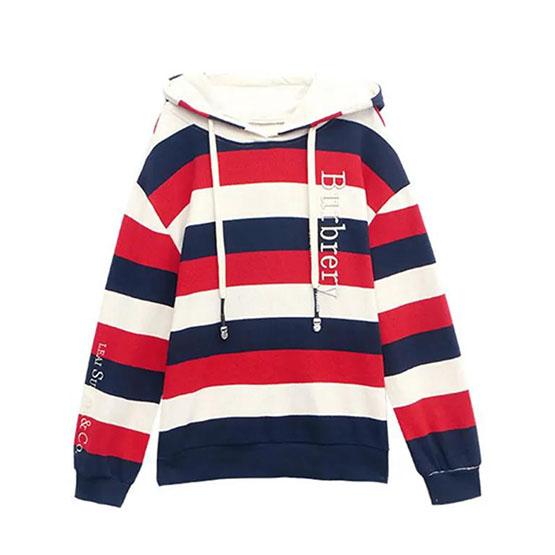 

Женские толстовки в полоску большого размера, весенне-осеннее хлопковое свободное пальто, тонкие универсальные топы с длинными рукавами XL