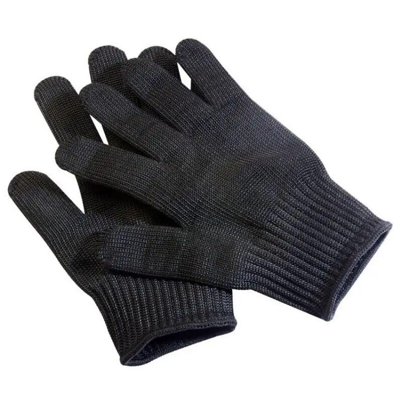 1 Pair Stainless Steel Wire Cut Resistant Anti-Cutting Safety Protective Gloves