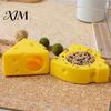 Comfortable Small Pet Shelter Cheese Hamster Hideout, Funny Cave House, Breathable House Food Bowl, Cage Accessory for Gerbils, Guinea Pigs Shaped