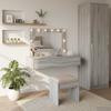 Makeup Table with Drawers Gray 100 x 40 x 70 cm Engineered Wood