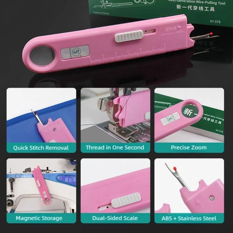 Easy Threading Needle Threader for Fast Sewing In Low Light Conditions Great for Home Use
