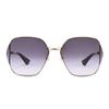 GUCCI sunglasses Gold frame gradient grey lenses Sunglasses women's style