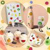 500pcs Roll Stickers Colorful Fruits Vegetables Smiling Face Children Strawberry Banana Watermelon Orange Pumpkin Reward Sticker