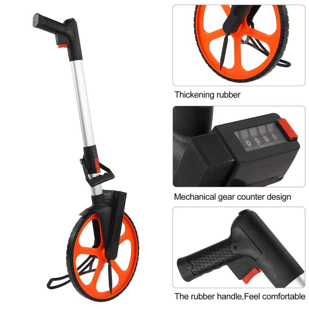 Hand Measuring Wheel Brake And Return-To-Zero Device Distance Wheel Reading Data Is Clearer Distance Measure for Land Measure