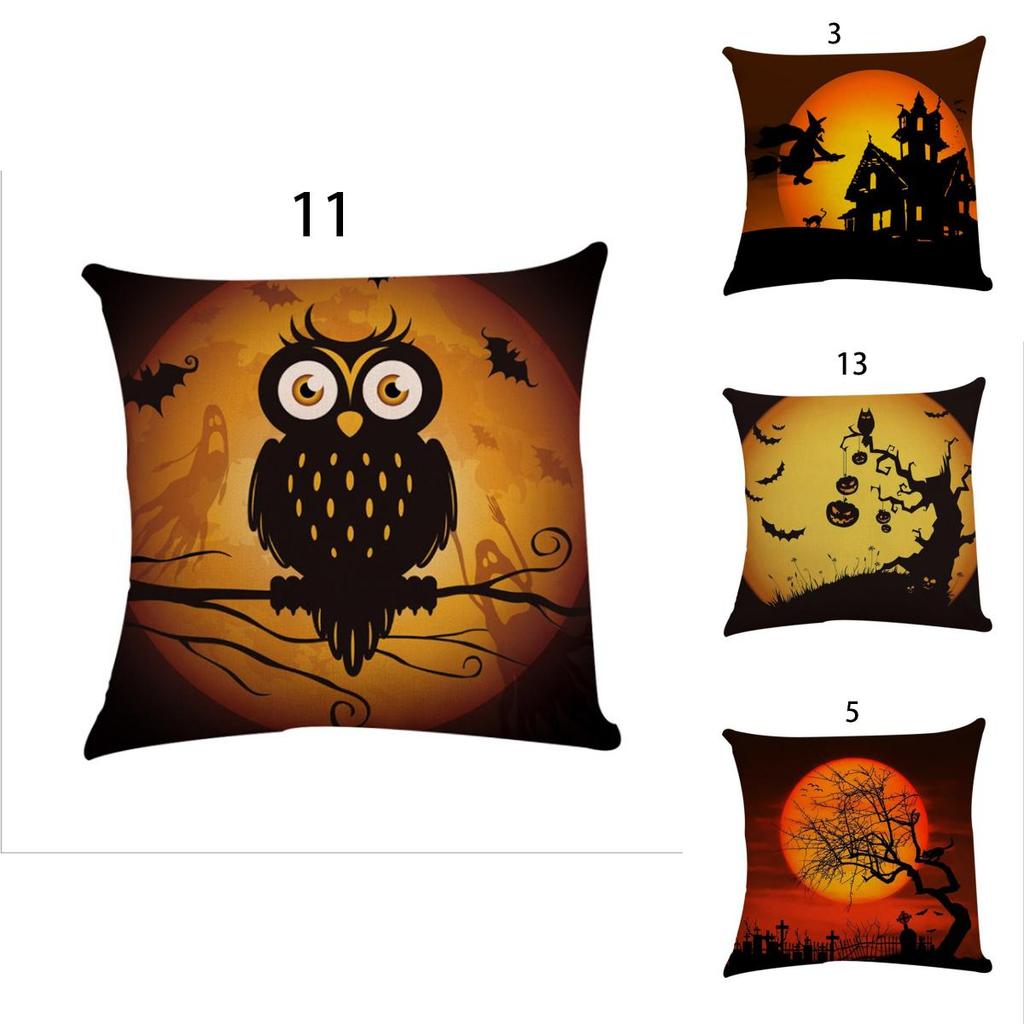 Premium Quality Fall Decor Pillow Case With Elegant Halloween Patterns