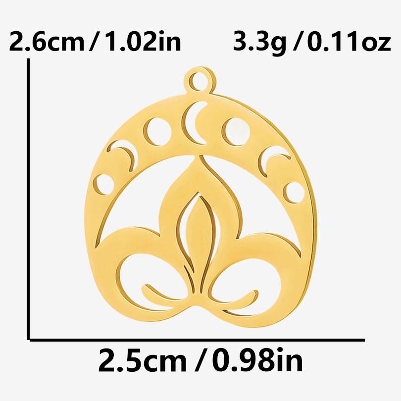 5pcs Gold Color Pvd Stainless Steel Witch Knot Snake Blood Moon Pendants For Jewelry Making Supplies DIY Keychain Earrings Charm